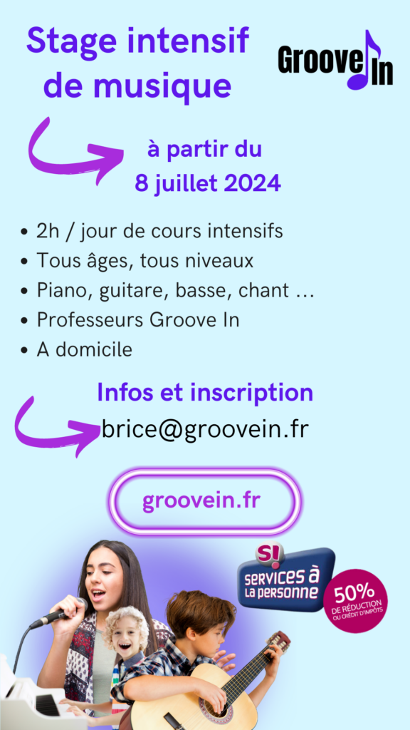 Stage intensif de musique à partir du 8 juillet 2024